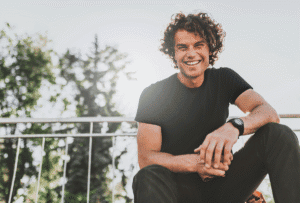 Man smiles after discovering helpful coping skills for depression