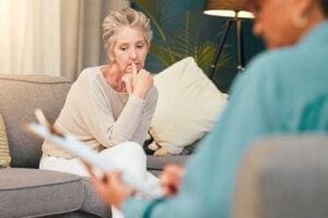 Woman listens as therapist tells them myths about bipolar disorder