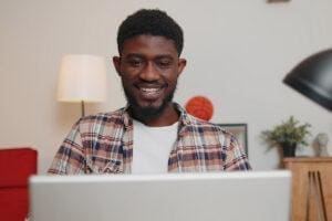Person in virtual counseling